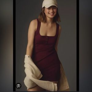 NWT Daily Practice by Anthropologie Sleeveless Square - Neck Mini Dress